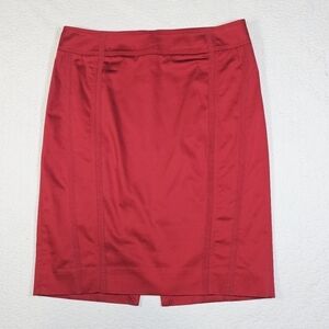 White House Black Market Deep Red Pencil Skirt